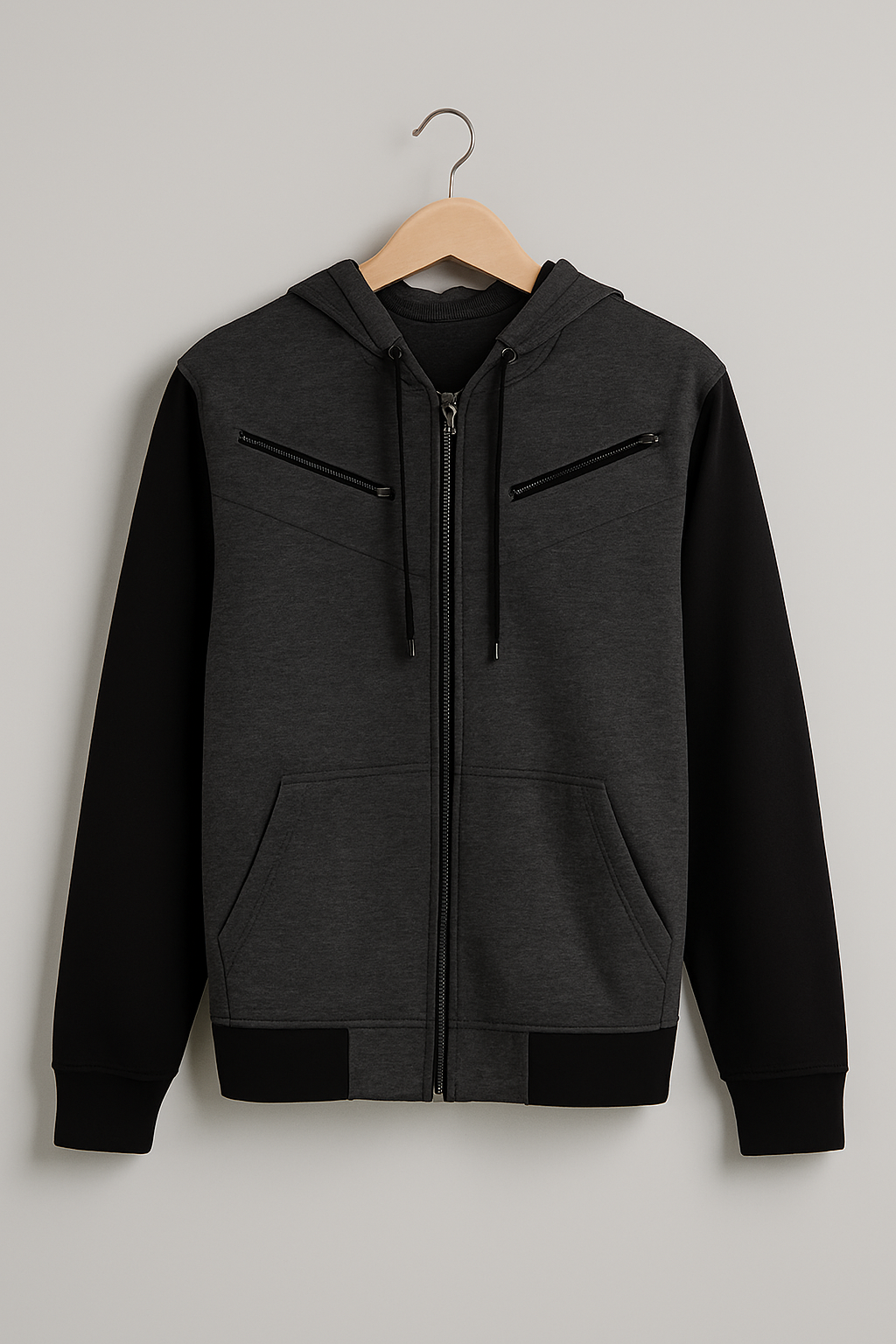 Men’s Casual Zip-Up Jaqueta Hoodie - Extra Large