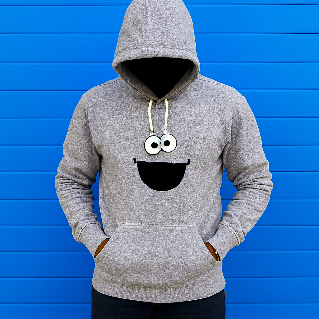 New Summer Collection Full Grey Hoodie Emoji Printed For Men And Boys (Extra Large)