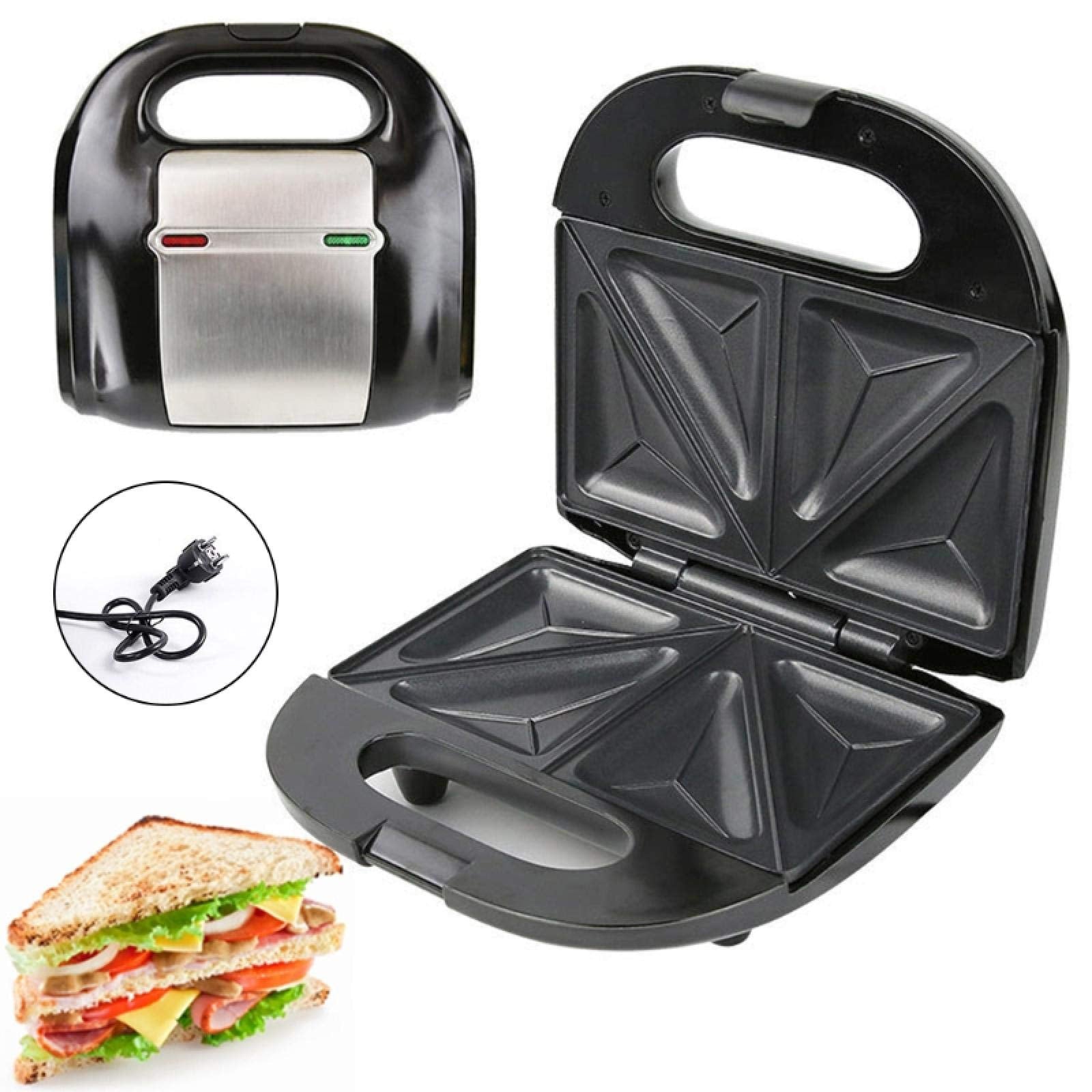Philips Portable Sandwich Maker for Home & Office – 2-Slice Non-Stick with Heat Indicator