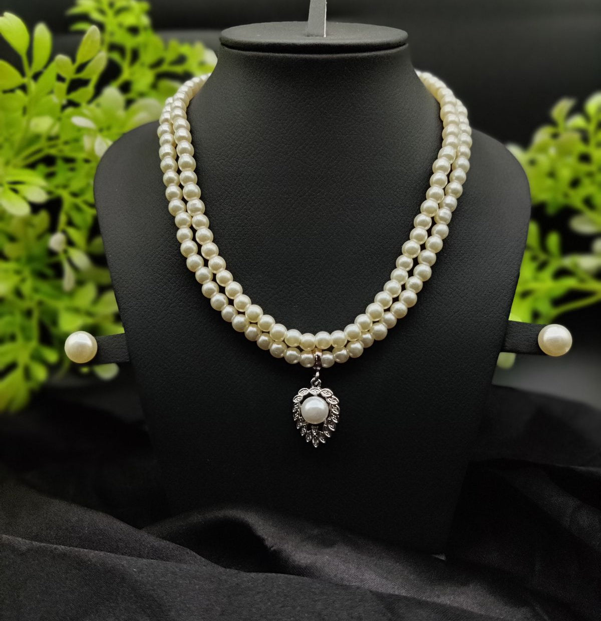 Imported Exquisite Pearl Necklace Set with Radiant Pendant & Earrings | Girls & Women Fashion