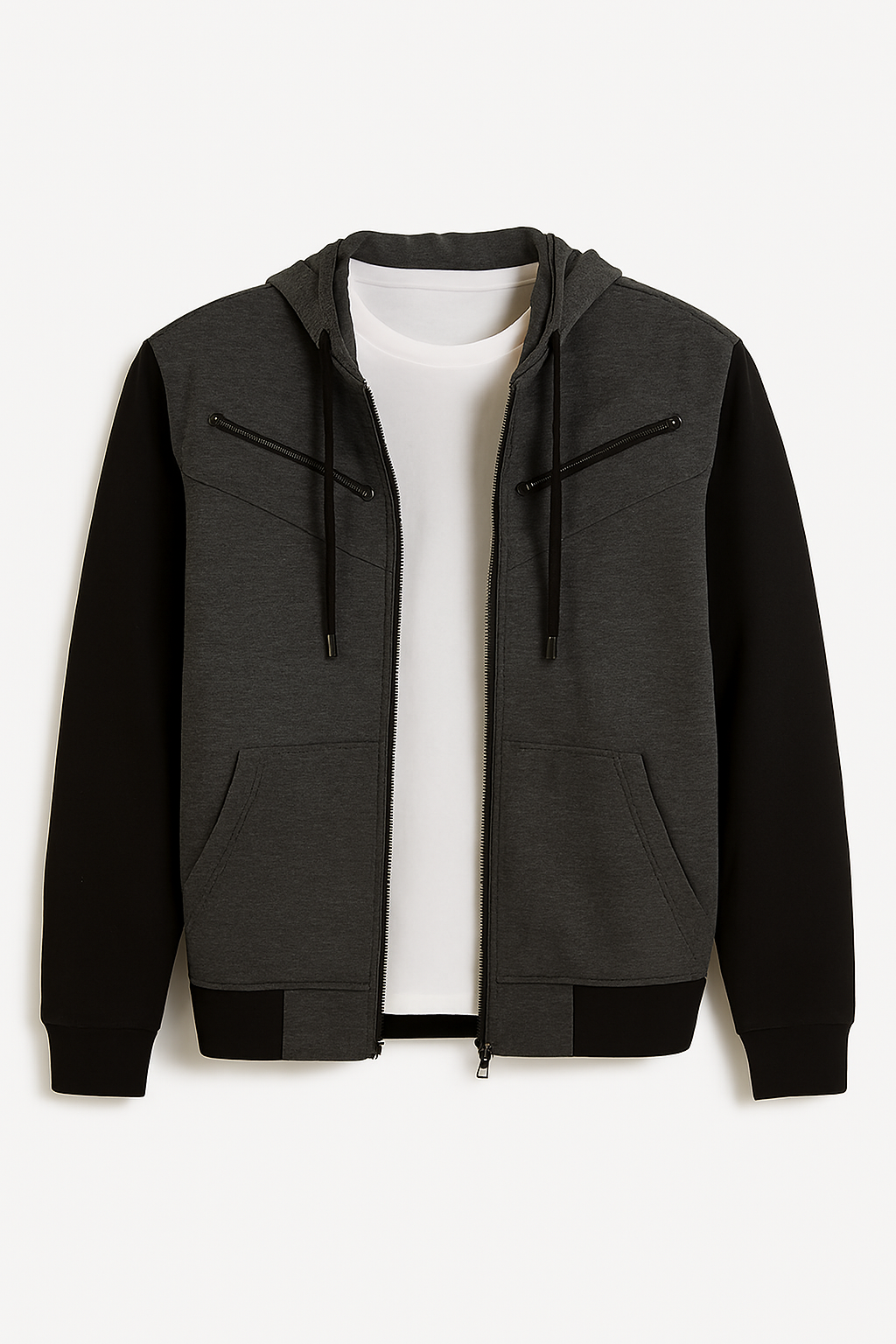 Men’s Casual Zip-Up Jaqueta Hoodie - Extra Large