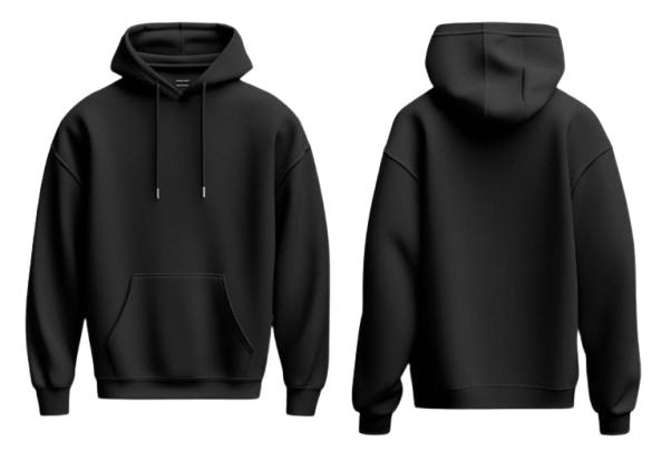 Black Basic Plain Hoodie Unisex Winter Collection