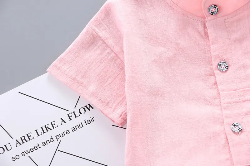 Baby Boy Short Sleeve Children's Clothing Summer New Clothes Handsome Shirt Cute