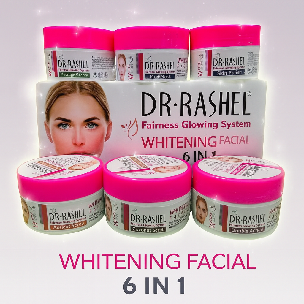 Dr.RASHEL Whitening Facial Kit 6 in 1 – Complete Skin Brightening & Care Set