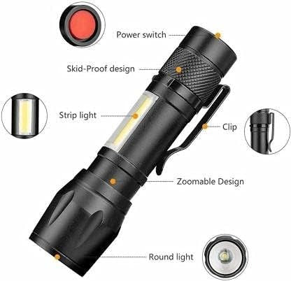 Mini Rechargeable LED Flashlight – Waterproof Torch with USB Fast Charging & Side Lamp