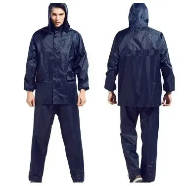 2 Piece Royal Bedding Rain Suit – Waterproof Rain Coat with Trouser And Cap for Men and Women (Random Color)